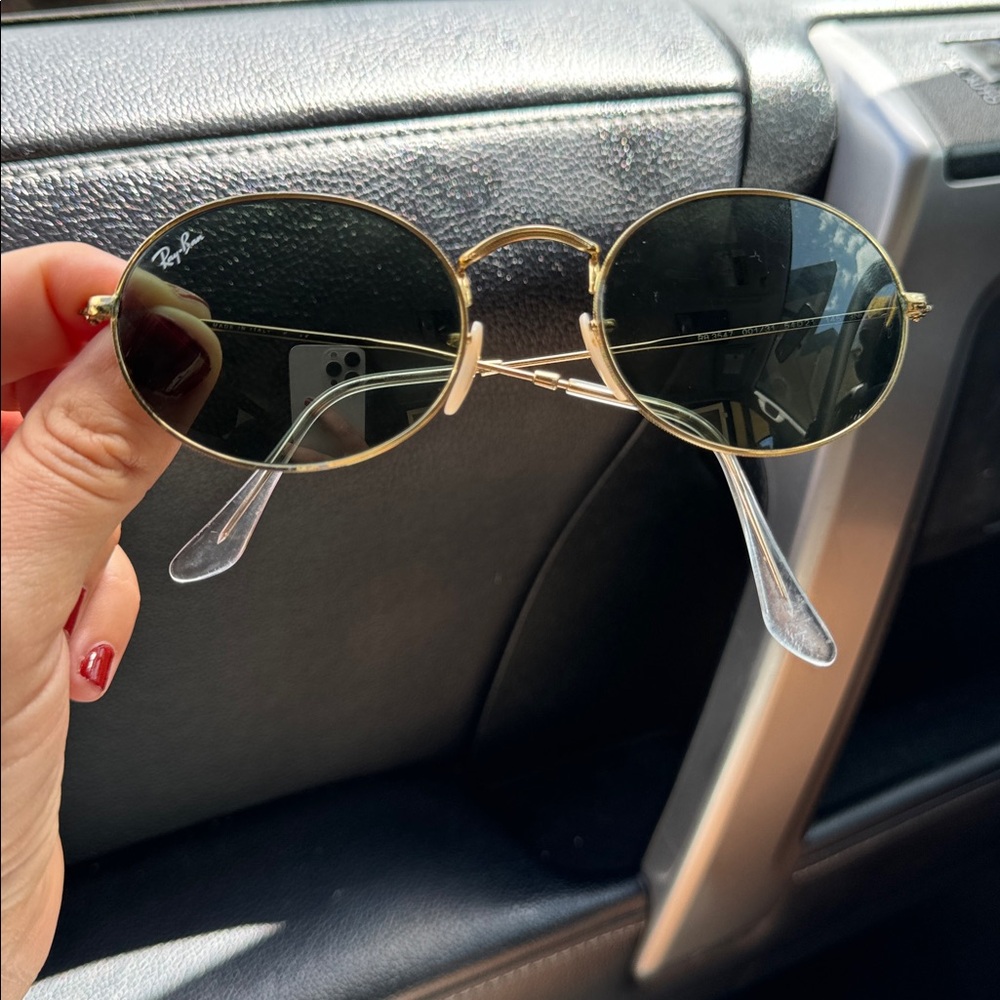 rayban circular gold sunglasses